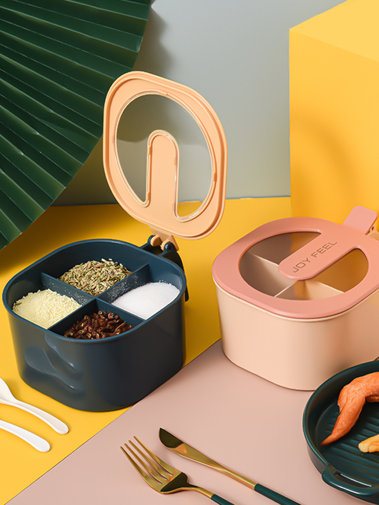 Ensemble de boîtes à épices aux coloris contrastés – Image 5