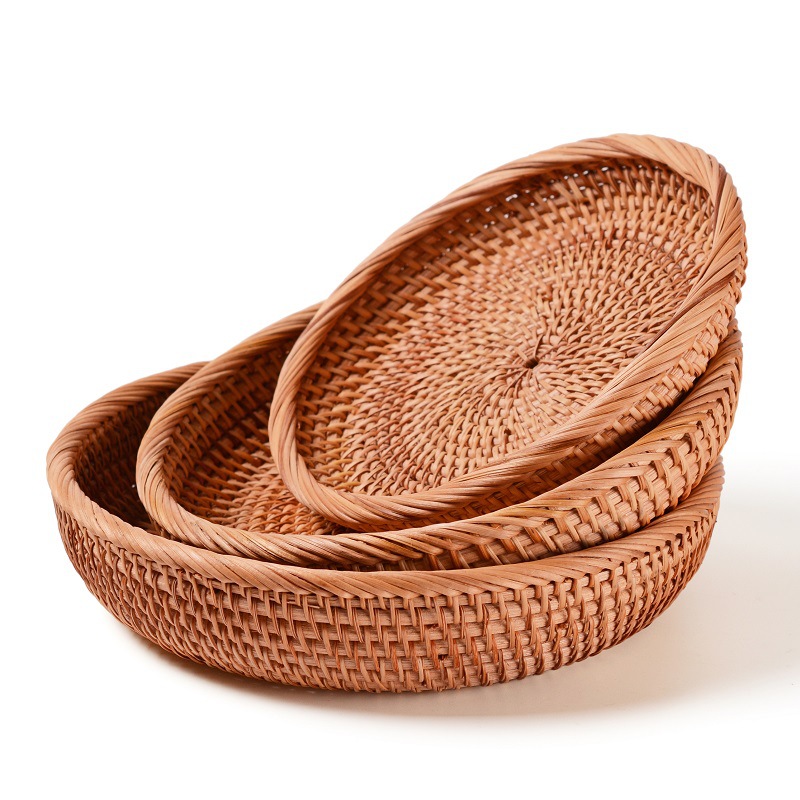 Panier de rangement en rotin tressé main – Image 5