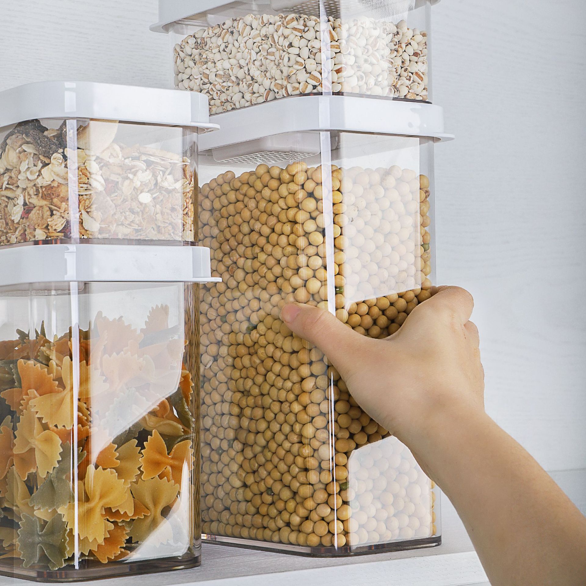 Boîtes de conservation alimentaires transparentes empilables avec couvercles – Image 6