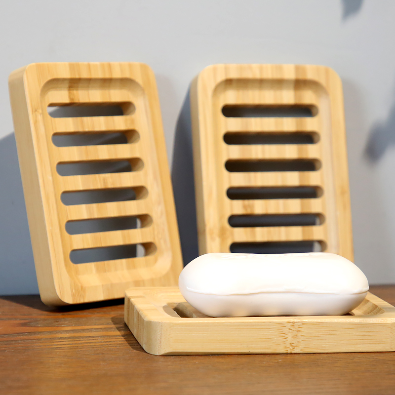 Porte-savon en bois avec égouttoir – Image 4