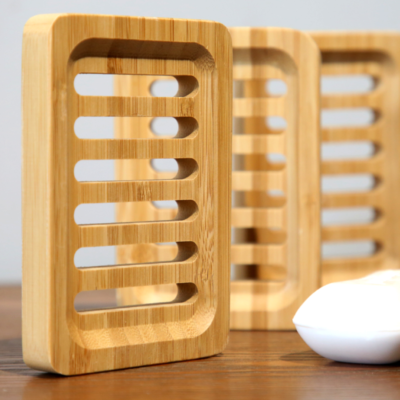 Porte-savon en bois avec égouttoir – Image 2