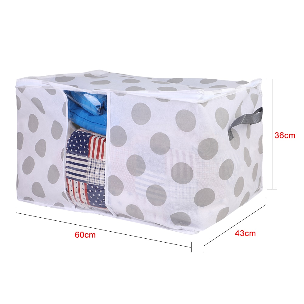 Boîte de rangement en tissu pour vêtements — 2 tailles, pois ou étoiles – Image 4