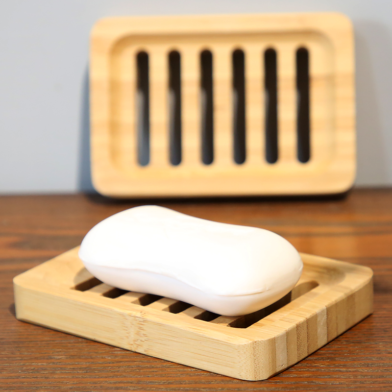 Porte-savon en bois avec égouttoir – Image 5