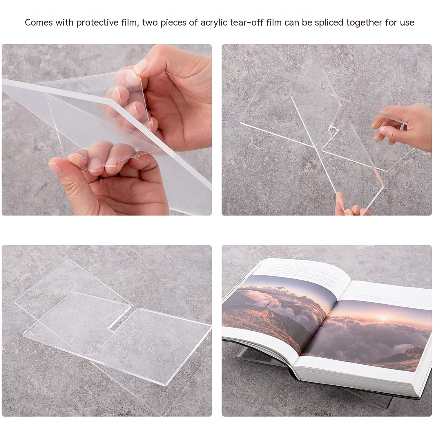 Présentoir de bureau en acrylique pour livres, albums et magazines – Image 4