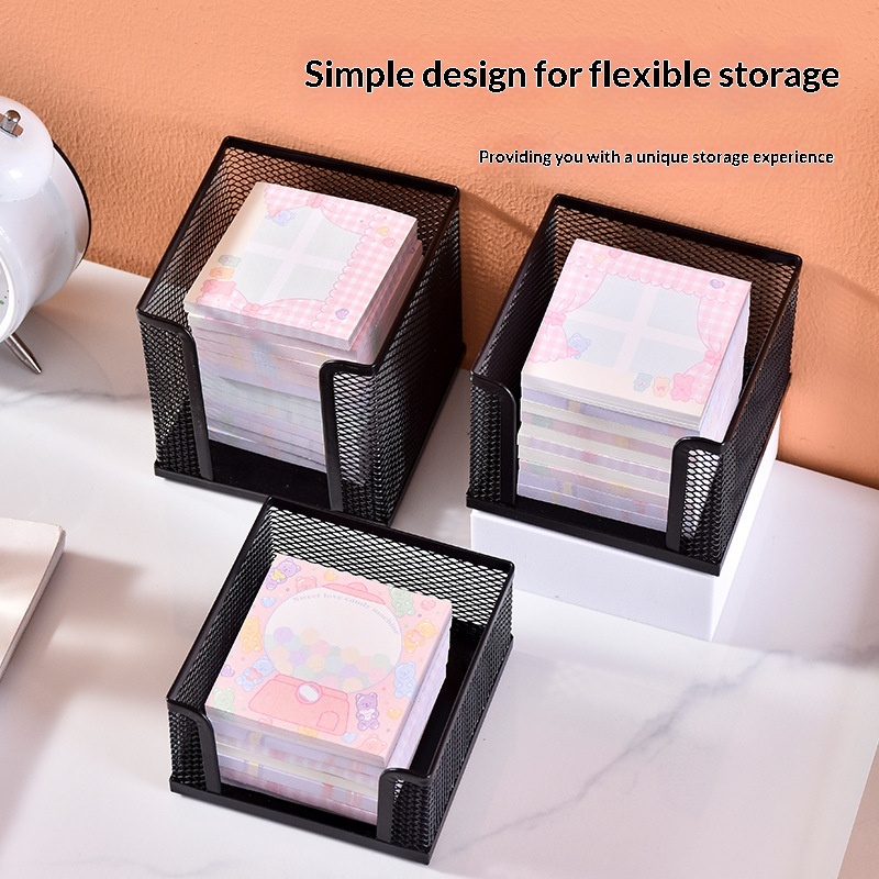 Organisateur de bureau en grille métallique pour notes et petits objets – Image 2