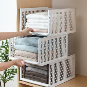 Boîte de rangement pour étagère d'armoire — deux largeurs