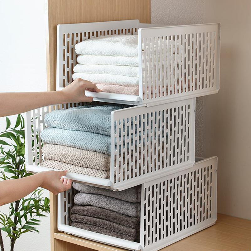 Boîte de rangement pour étagère d'armoire — deux largeurs