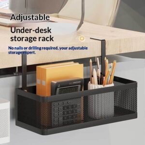 Étagère de rangement suspendue sous bureau — sans perçage