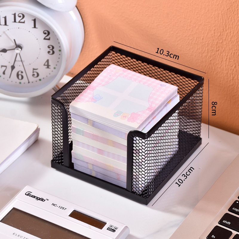 Organisateur de bureau en grille métallique pour notes et petits objets – Image 6