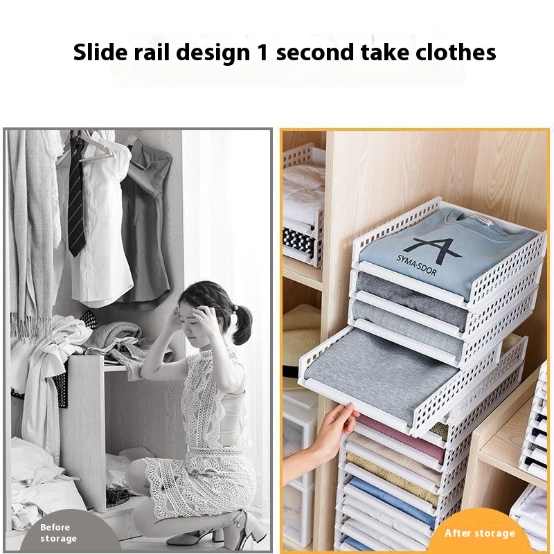 Rangement suspendu de penderie pour vêtements et pantalons — 2 hauteurs – Image 3