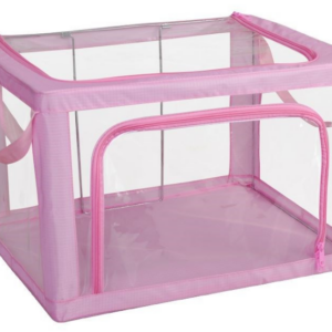 Boîte de rangement pour vêtements en toile Oxford avec fenêtre transparente