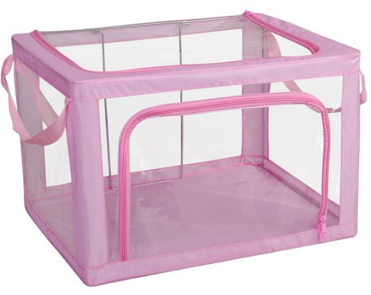 Boîte de rangement pour vêtements en toile Oxford avec fenêtre transparente