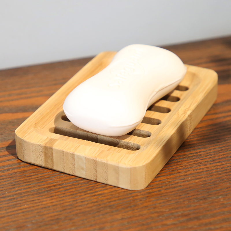 Porte-savon en bois avec égouttoir – Image 3