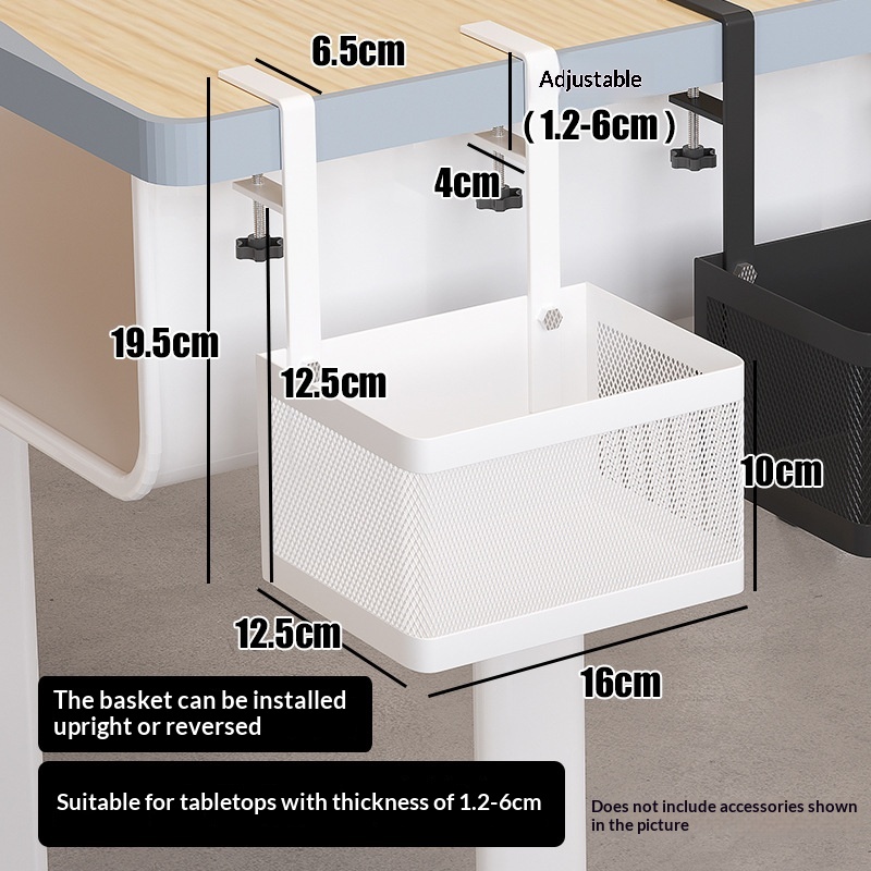 Étagère de rangement suspendue sous bureau — sans perçage – Image 6