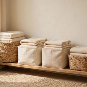 Paniers, boîtes et rangement du salon